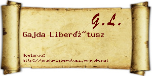 Gajda Liberátusz névjegykártya